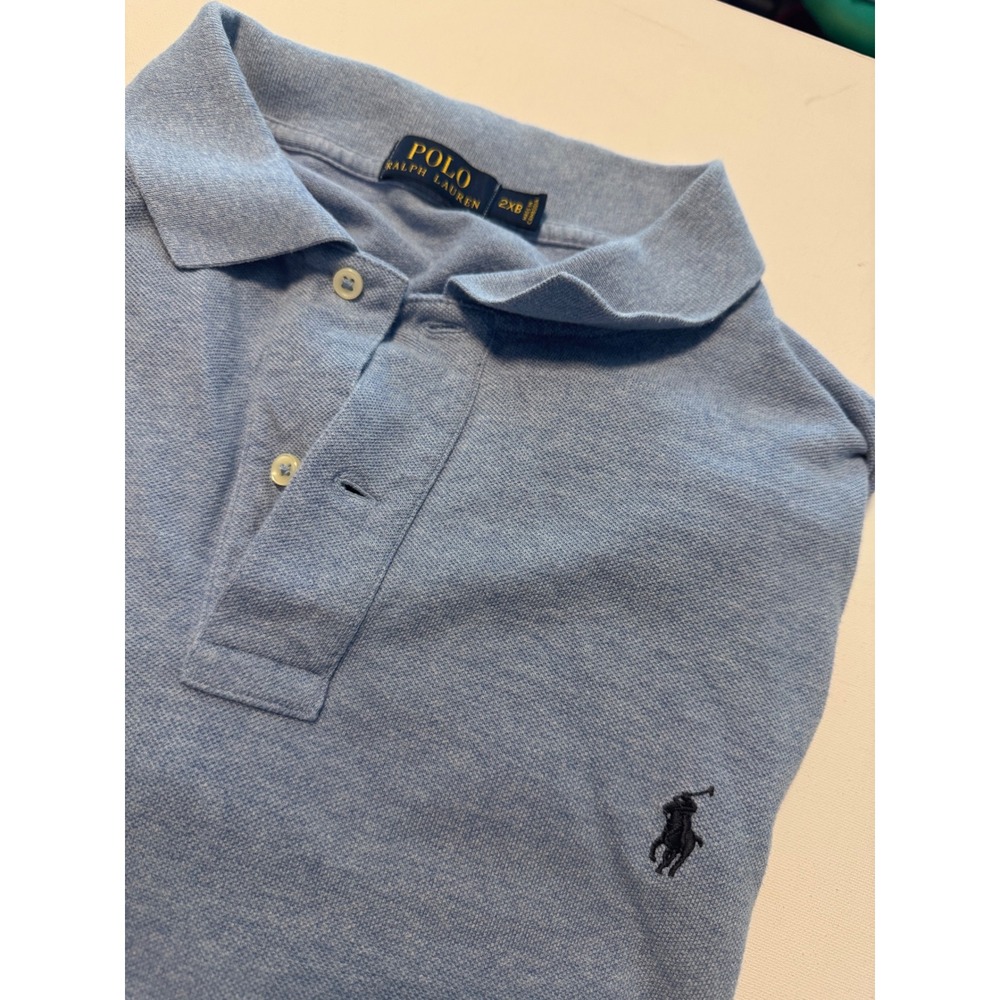 Polo Ralph Lauren men's short sleeve polo shirt 2XB Plus Blue EUC